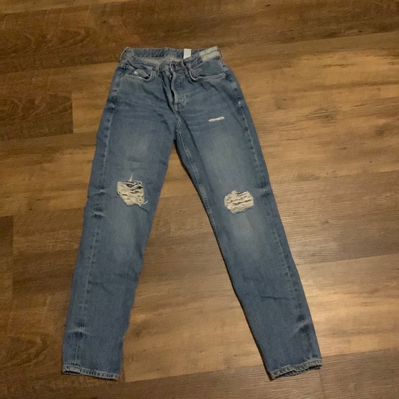 Size 0 Blue boyfriend jeans - Picture 1 of 3